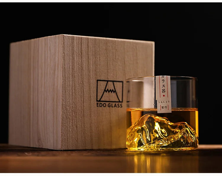 WILLS WHISKEY-Handdmade Fuji Glass